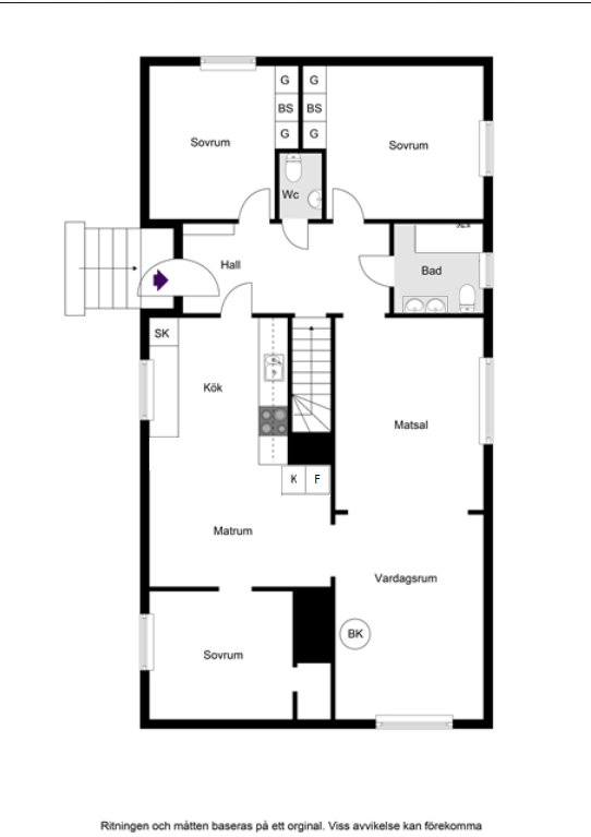 Planritning Bodaängsvägen 6 -ÖP