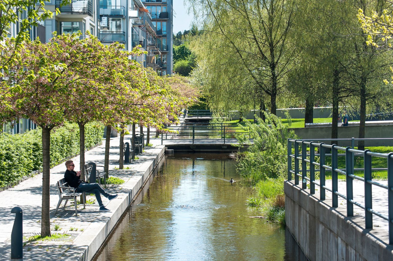 Park nedanför fastigheten