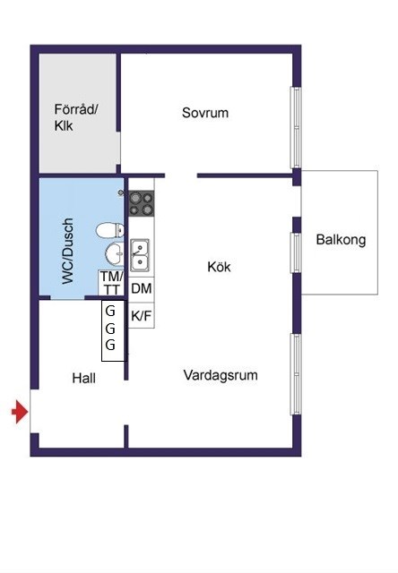 Midsommargränd 2, 4 tr
