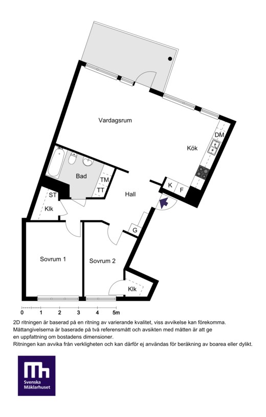 Planlösning, ej exakt