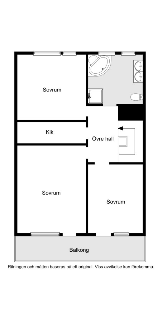 Planritning övre plan