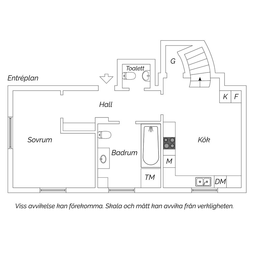 Planlösning - nedre plan