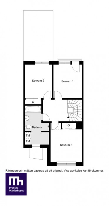 Planritning Övre plan