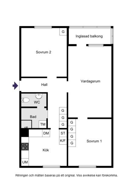 Hanna Rydhs Gata 46, vån 2