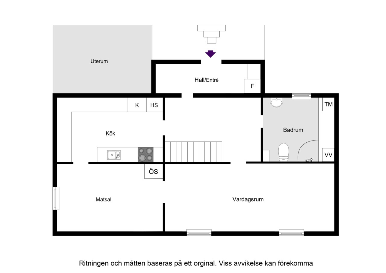 Planritning nedre plan