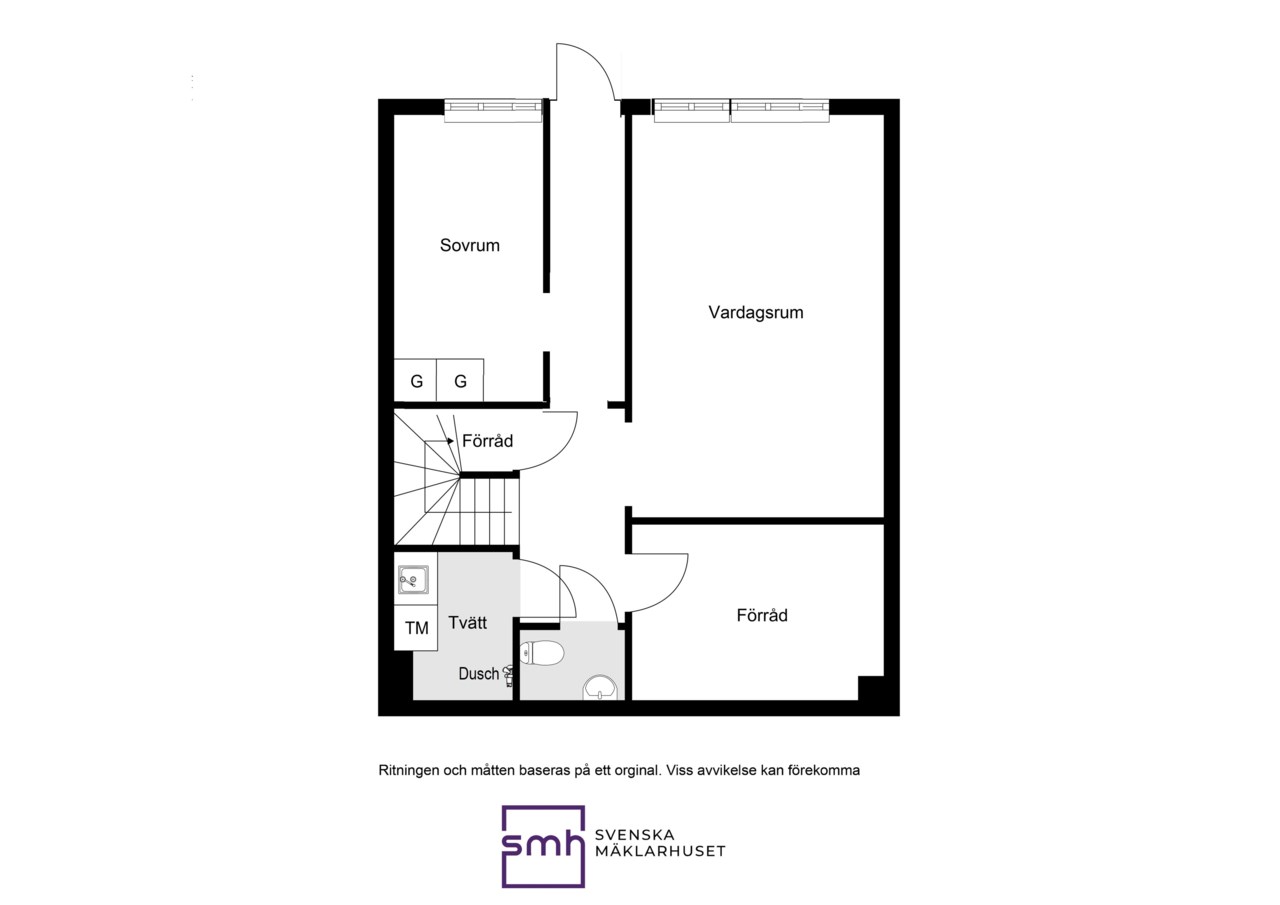 Planritning nedre plan alternativ