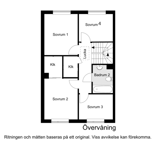 Planritning övre plan
