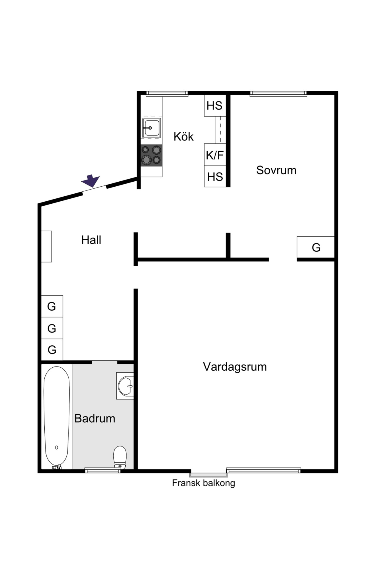 Inteckningsvägen 62, 1 tr
