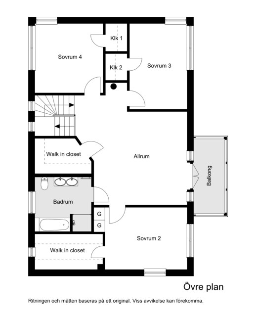 Planritning - Övre plan