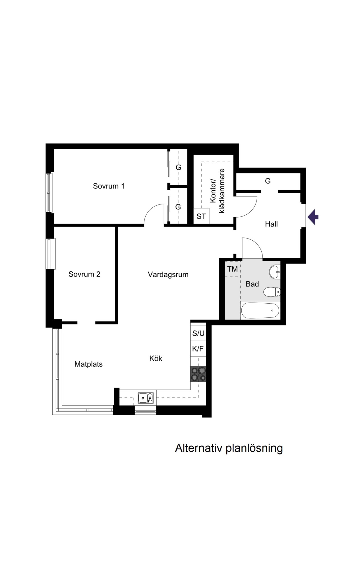 Alternativ planlösning